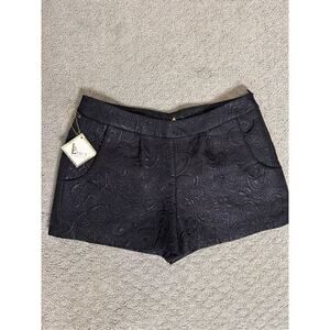 NWT Luba by Hannah Payne Shimmer Black Pocket Shorts size 2